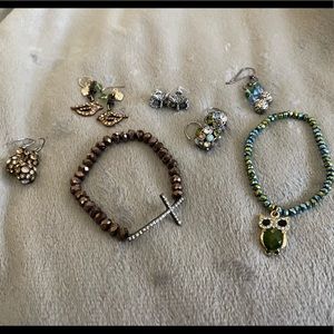 Earth-Toned Fossil Jewelry Bundle